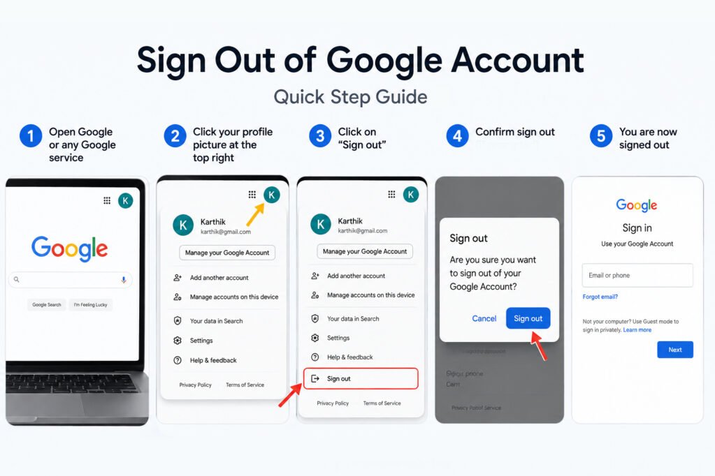 How to Sign Out of a Google Account