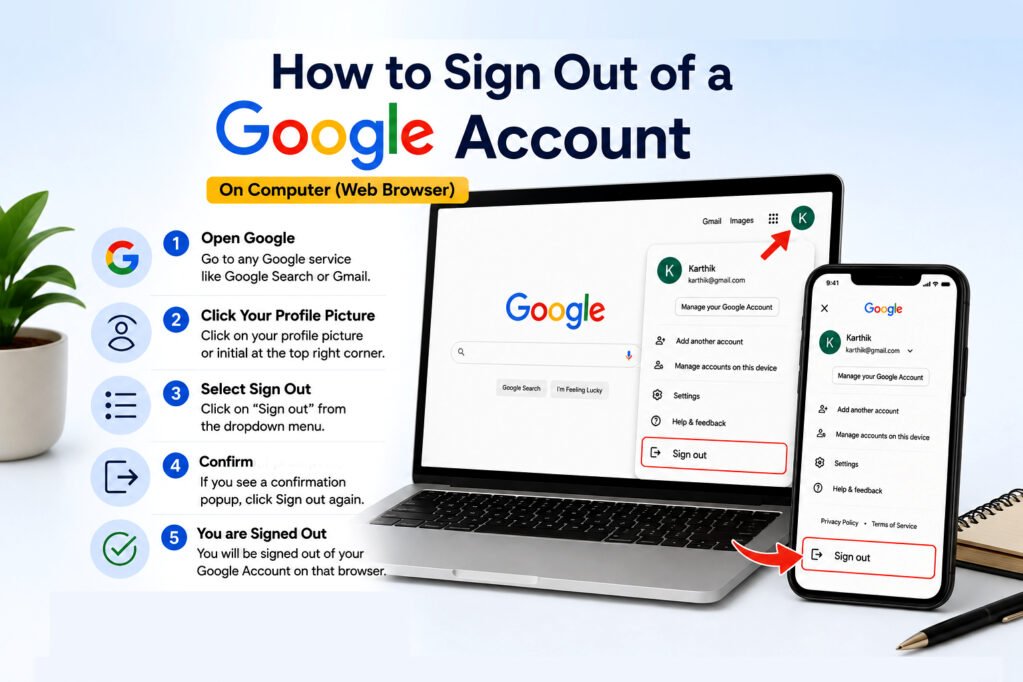 How to Sign Out of a Google Account
